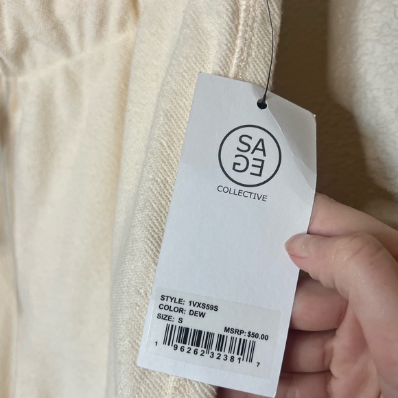 NWT Sage Collective Terry Heritage Drawstring Shorts - Picture 5 of 5